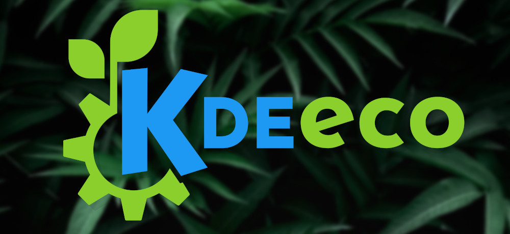 Logo KDE Eco con vegetazione