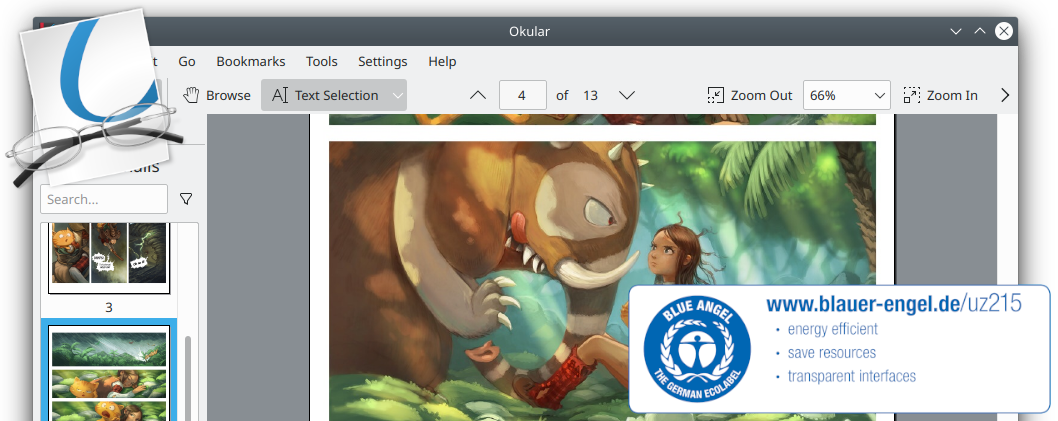 First Ever Eco-Certified Computer Program: KDE's Popular PDF Reader Okular  - KDE Eco