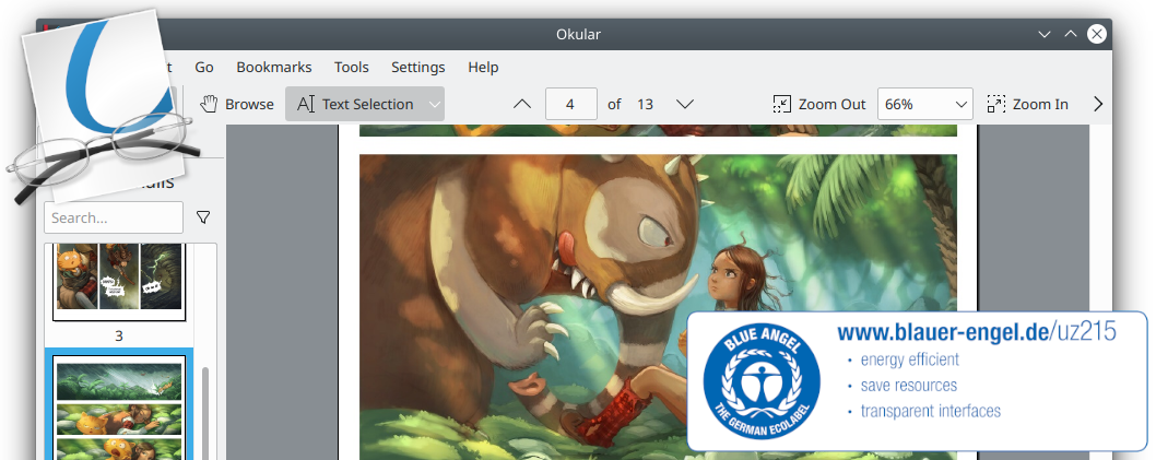 Okular screenshot